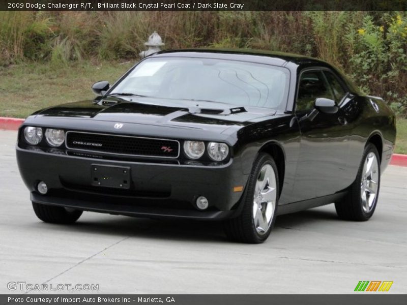 Brilliant Black Crystal Pearl Coat / Dark Slate Gray 2009 Dodge Challenger R/T