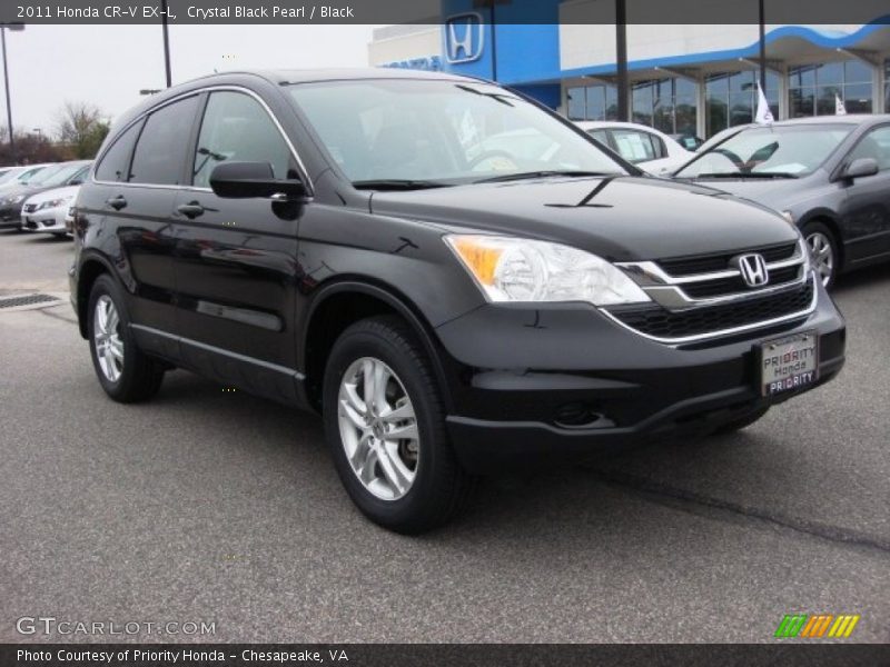 Crystal Black Pearl / Black 2011 Honda CR-V EX-L