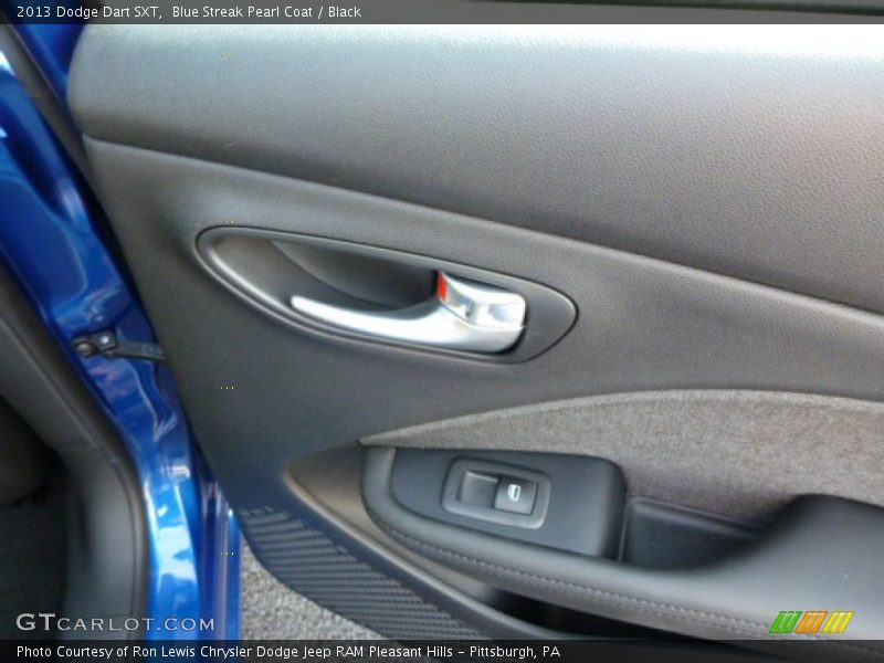 Blue Streak Pearl Coat / Black 2013 Dodge Dart SXT