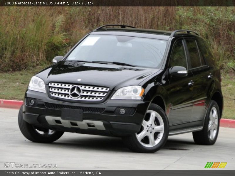Black / Black 2008 Mercedes-Benz ML 350 4Matic