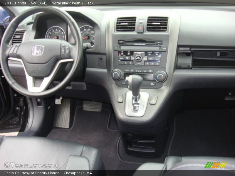 Crystal Black Pearl / Black 2011 Honda CR-V EX-L