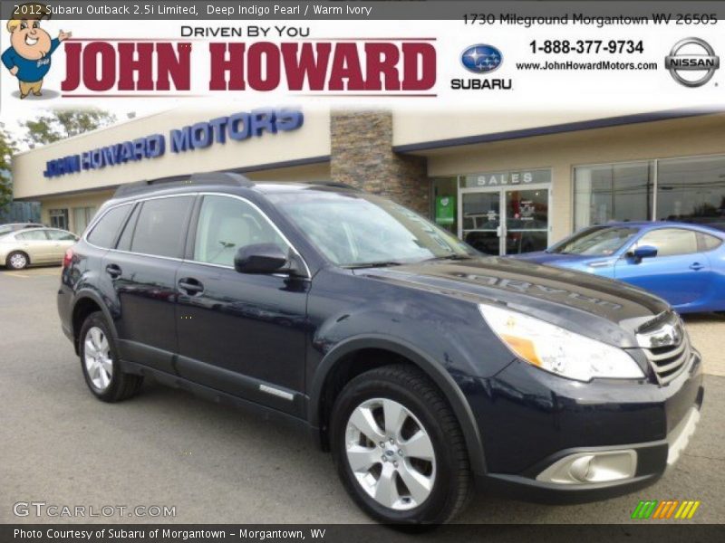 Deep Indigo Pearl / Warm Ivory 2012 Subaru Outback 2.5i Limited