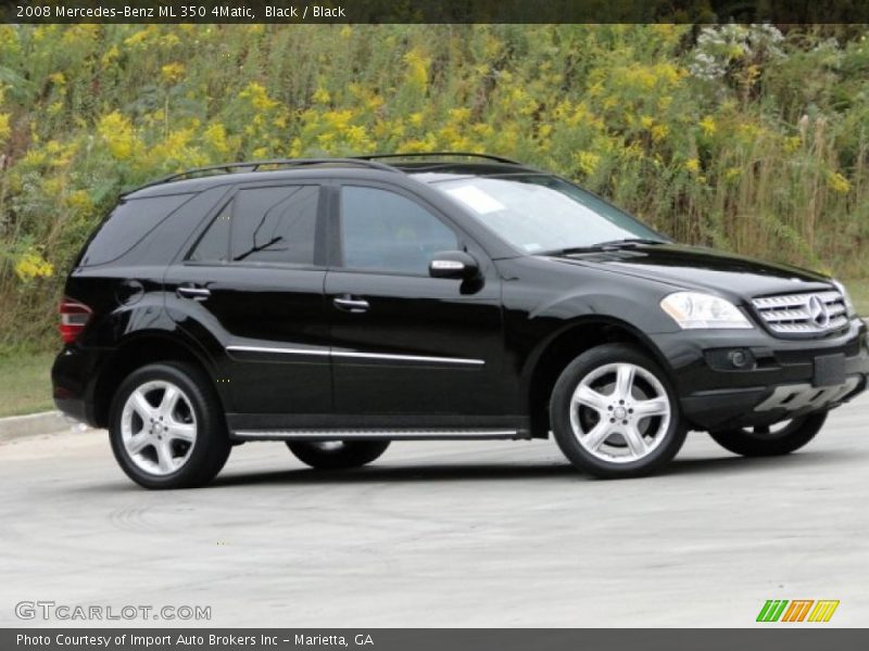 Black / Black 2008 Mercedes-Benz ML 350 4Matic