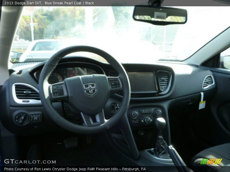 Blue Streak Pearl Coat / Black 2013 Dodge Dart SXT