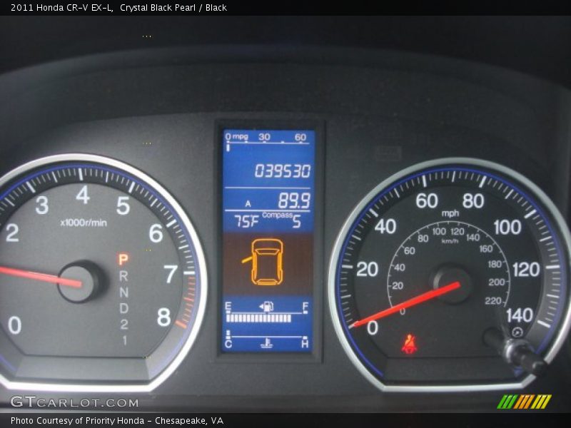 Crystal Black Pearl / Black 2011 Honda CR-V EX-L