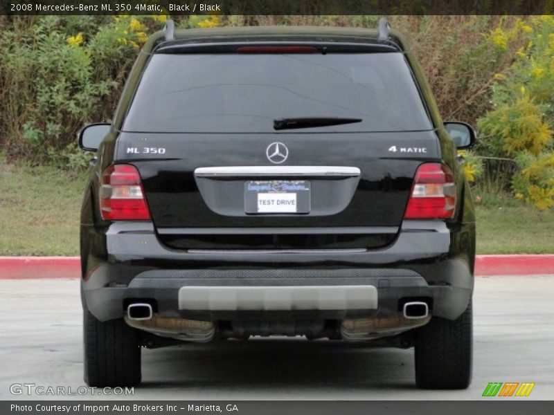 Black / Black 2008 Mercedes-Benz ML 350 4Matic