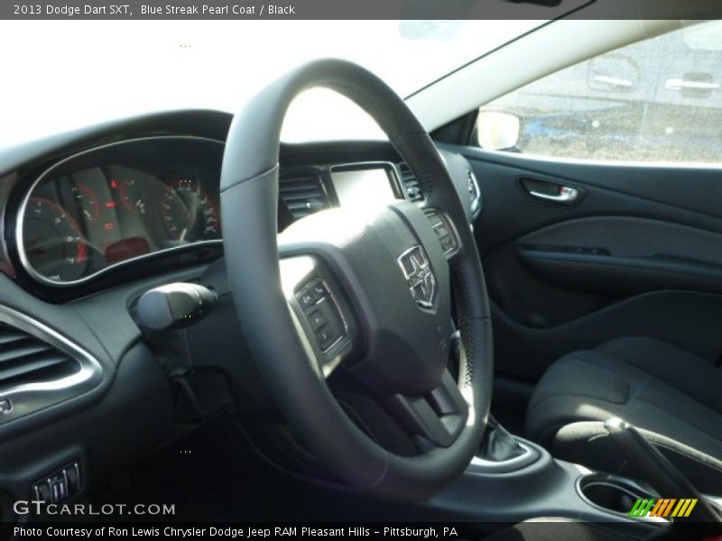 Blue Streak Pearl Coat / Black 2013 Dodge Dart SXT
