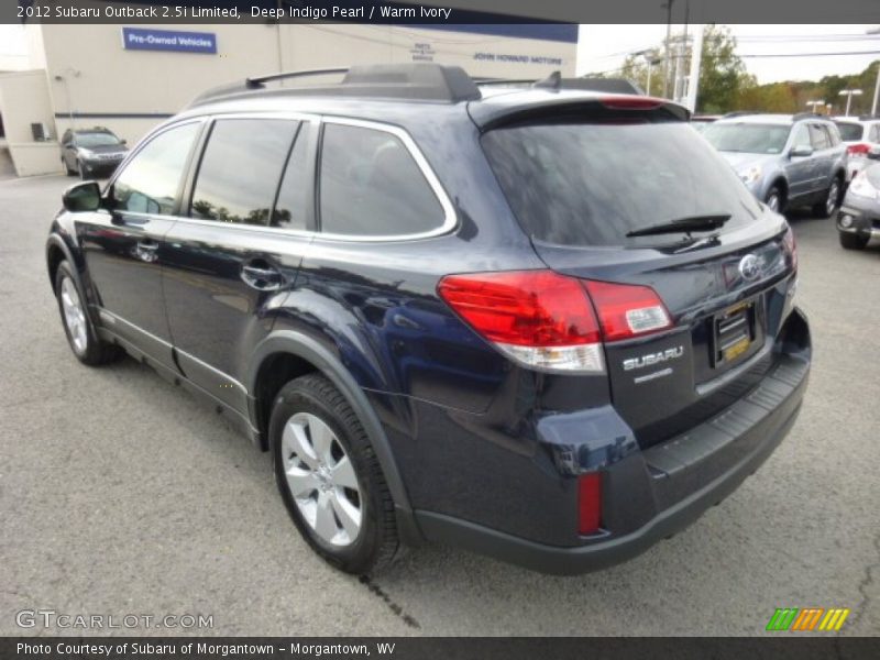 Deep Indigo Pearl / Warm Ivory 2012 Subaru Outback 2.5i Limited