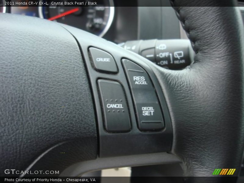 Crystal Black Pearl / Black 2011 Honda CR-V EX-L