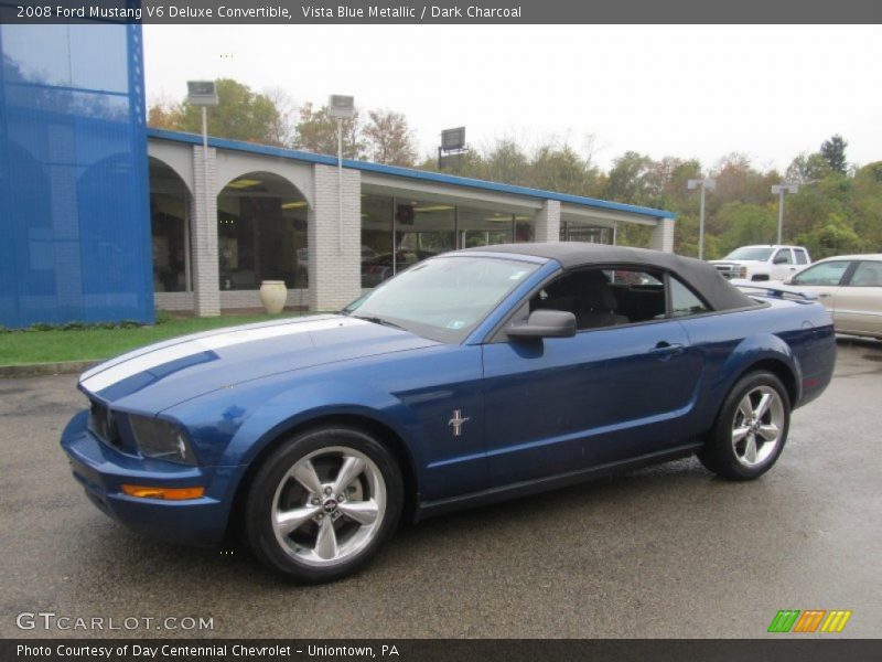 Vista Blue Metallic / Dark Charcoal 2008 Ford Mustang V6 Deluxe Convertible