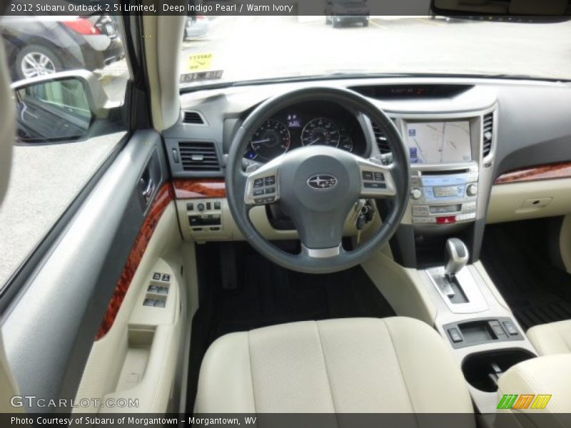 Deep Indigo Pearl / Warm Ivory 2012 Subaru Outback 2.5i Limited