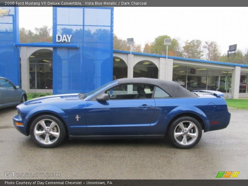 Vista Blue Metallic / Dark Charcoal 2008 Ford Mustang V6 Deluxe Convertible