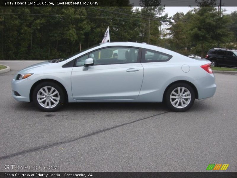 Cool Mist Metallic / Gray 2012 Honda Civic EX Coupe