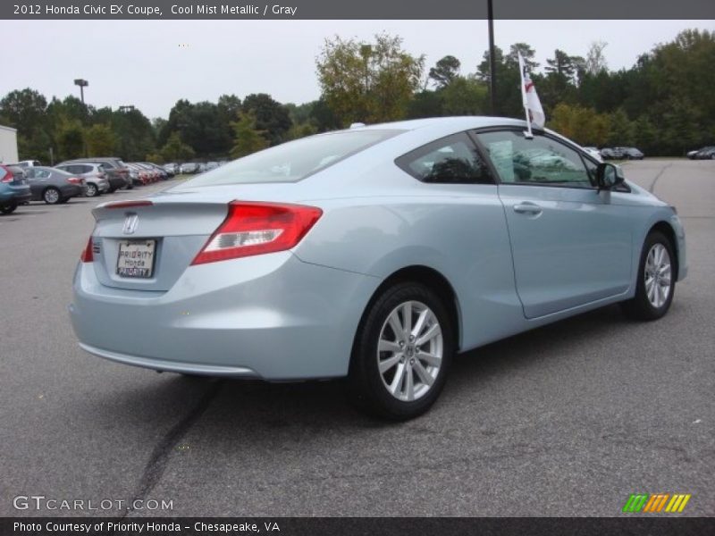 Cool Mist Metallic / Gray 2012 Honda Civic EX Coupe
