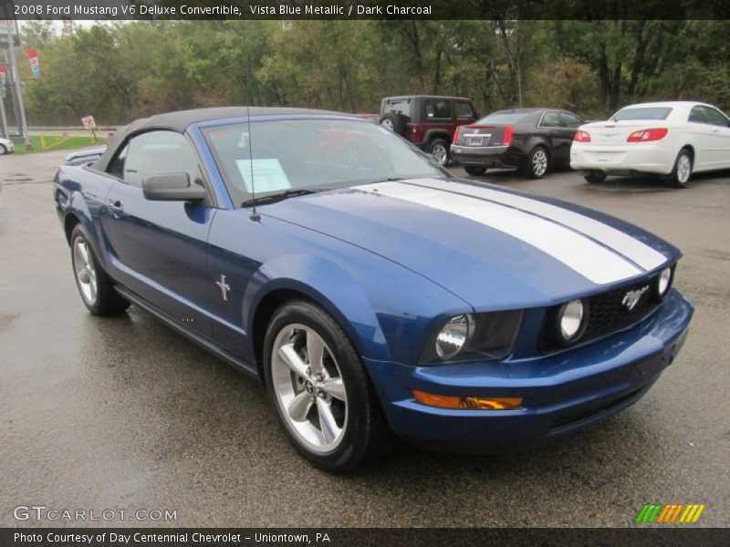 Vista Blue Metallic / Dark Charcoal 2008 Ford Mustang V6 Deluxe Convertible