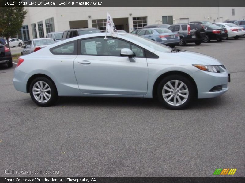 Cool Mist Metallic / Gray 2012 Honda Civic EX Coupe