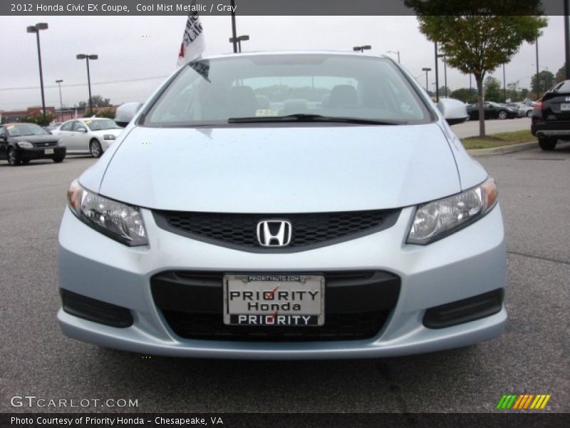 Cool Mist Metallic / Gray 2012 Honda Civic EX Coupe