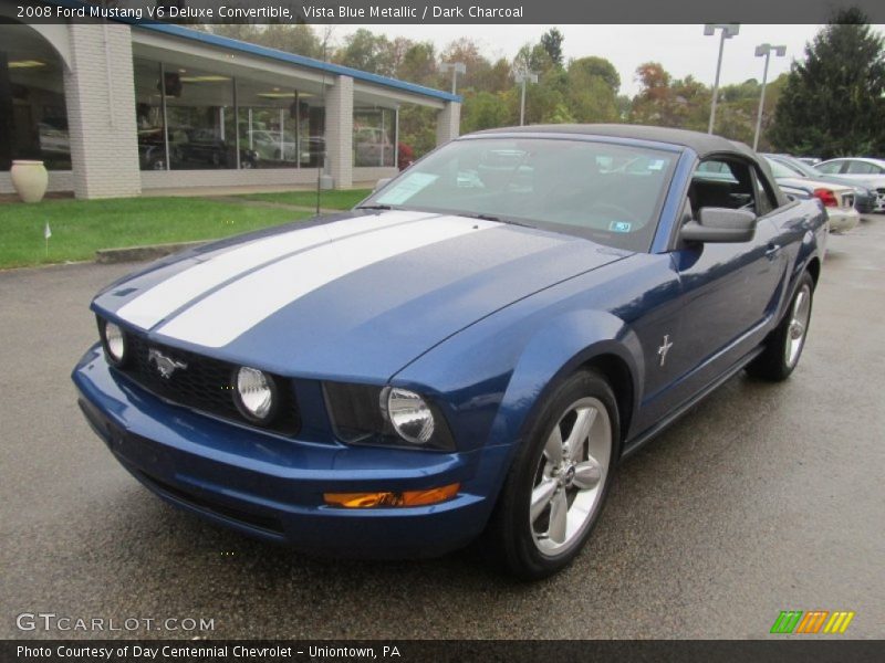 Vista Blue Metallic / Dark Charcoal 2008 Ford Mustang V6 Deluxe Convertible