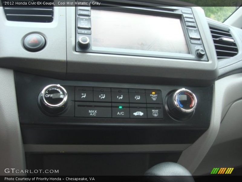 Cool Mist Metallic / Gray 2012 Honda Civic EX Coupe