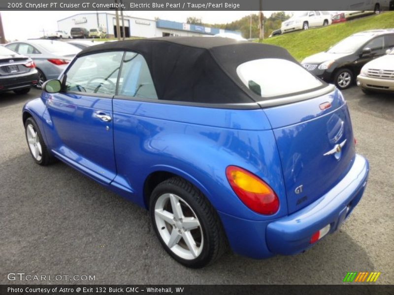 Electric Blue Pearl / Taupe/Pearl Beige 2005 Chrysler PT Cruiser GT Convertible
