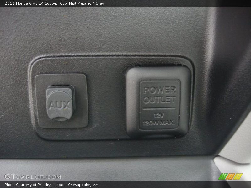Cool Mist Metallic / Gray 2012 Honda Civic EX Coupe
