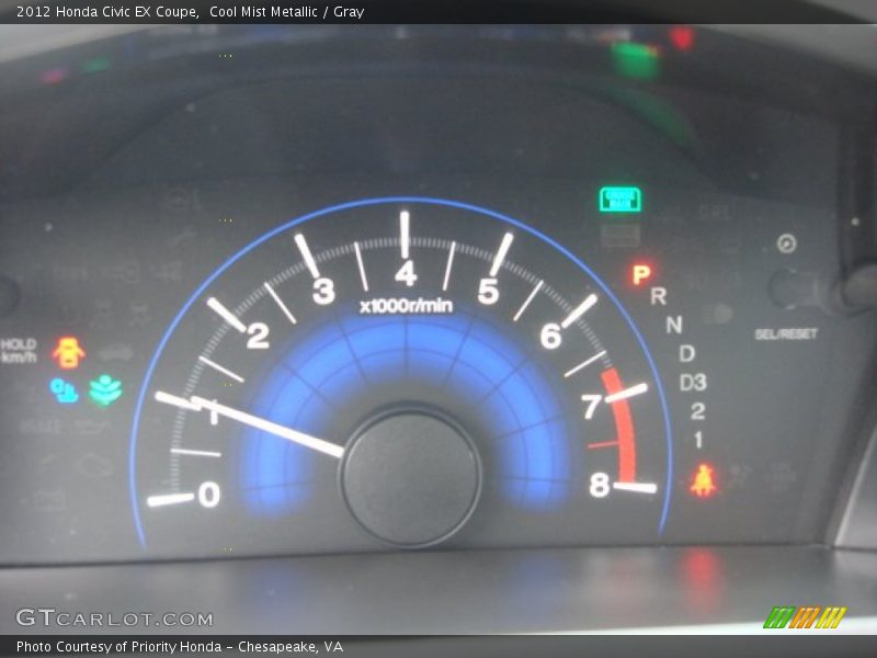 Cool Mist Metallic / Gray 2012 Honda Civic EX Coupe