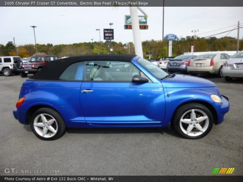 Electric Blue Pearl / Taupe/Pearl Beige 2005 Chrysler PT Cruiser GT Convertible