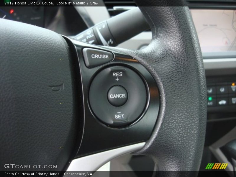 Cool Mist Metallic / Gray 2012 Honda Civic EX Coupe