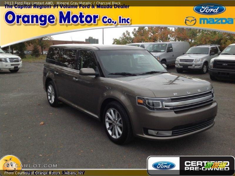 Mineral Gray Metallic / Charcoal Black 2013 Ford Flex Limited AWD