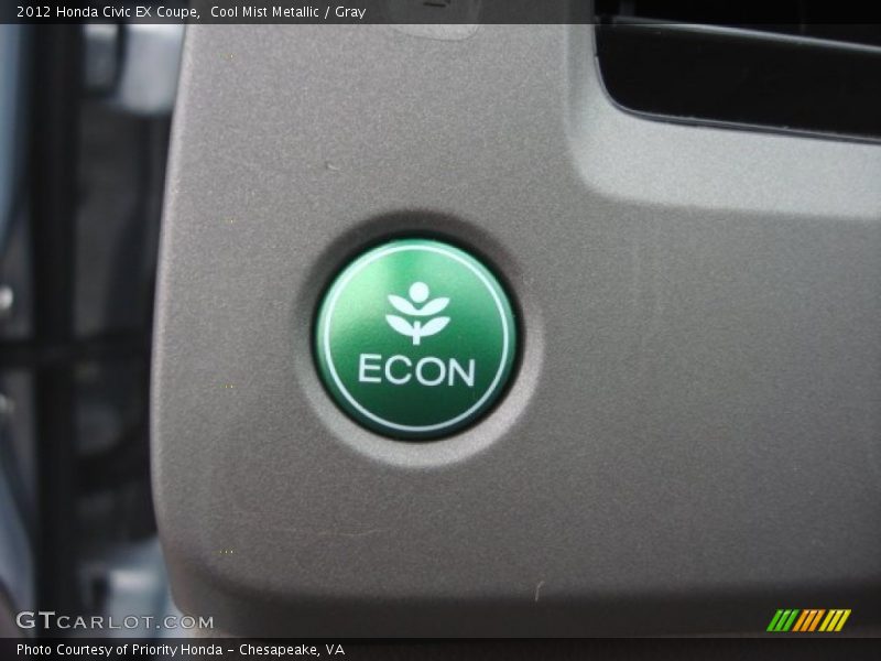 Cool Mist Metallic / Gray 2012 Honda Civic EX Coupe