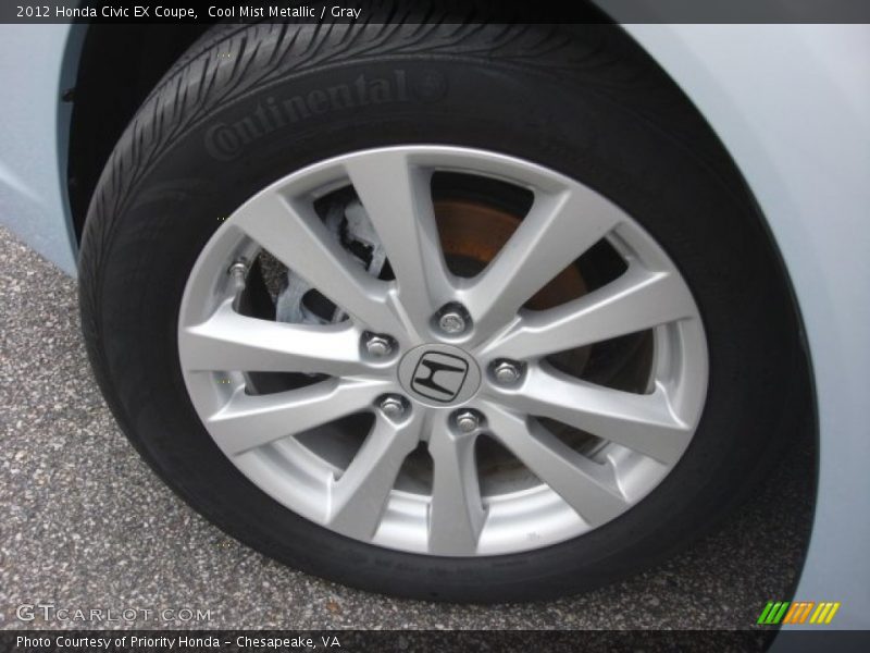 Cool Mist Metallic / Gray 2012 Honda Civic EX Coupe