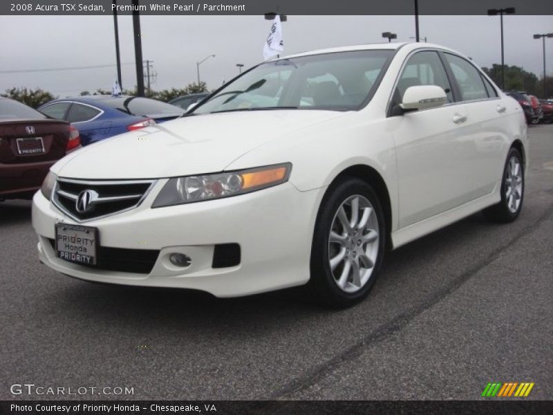 Premium White Pearl / Parchment 2008 Acura TSX Sedan