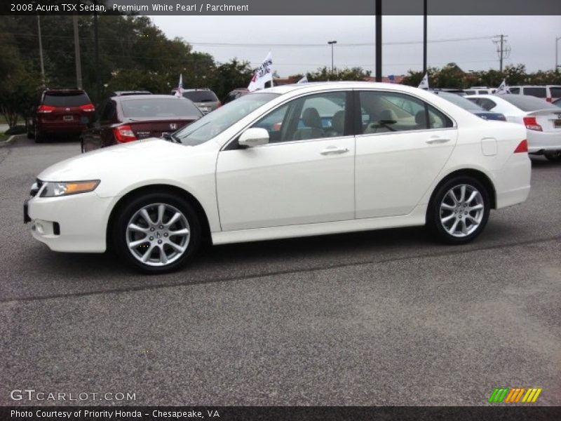 Premium White Pearl / Parchment 2008 Acura TSX Sedan