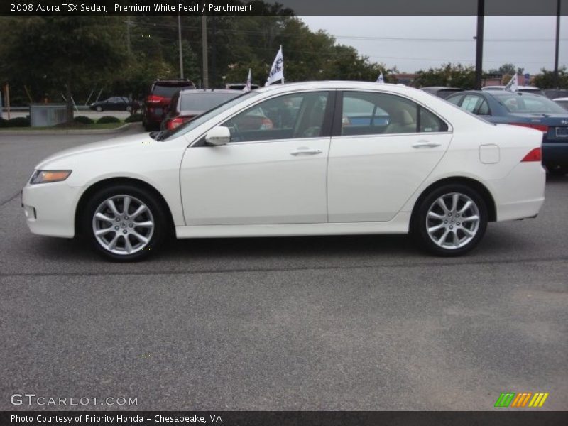 Premium White Pearl / Parchment 2008 Acura TSX Sedan