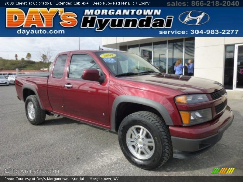 Deep Ruby Red Metallic / Ebony 2009 Chevrolet Colorado LT Extended Cab 4x4