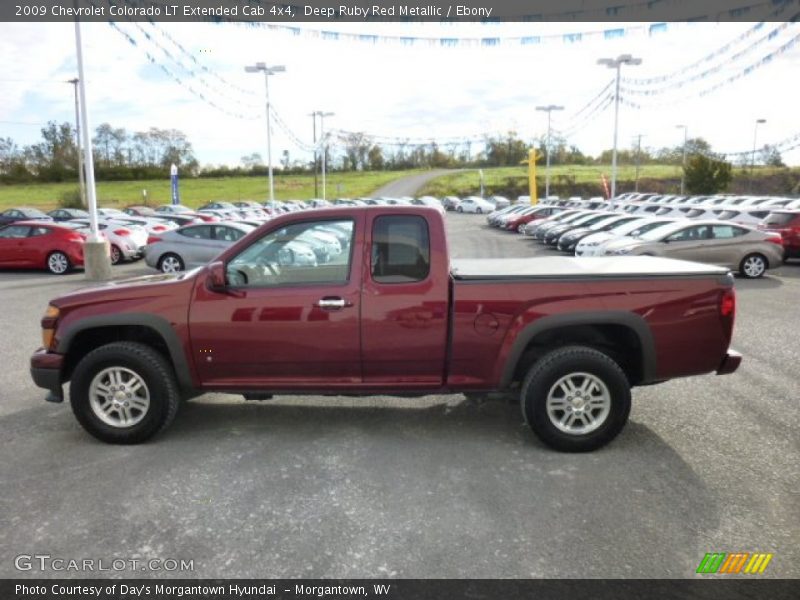 Deep Ruby Red Metallic / Ebony 2009 Chevrolet Colorado LT Extended Cab 4x4