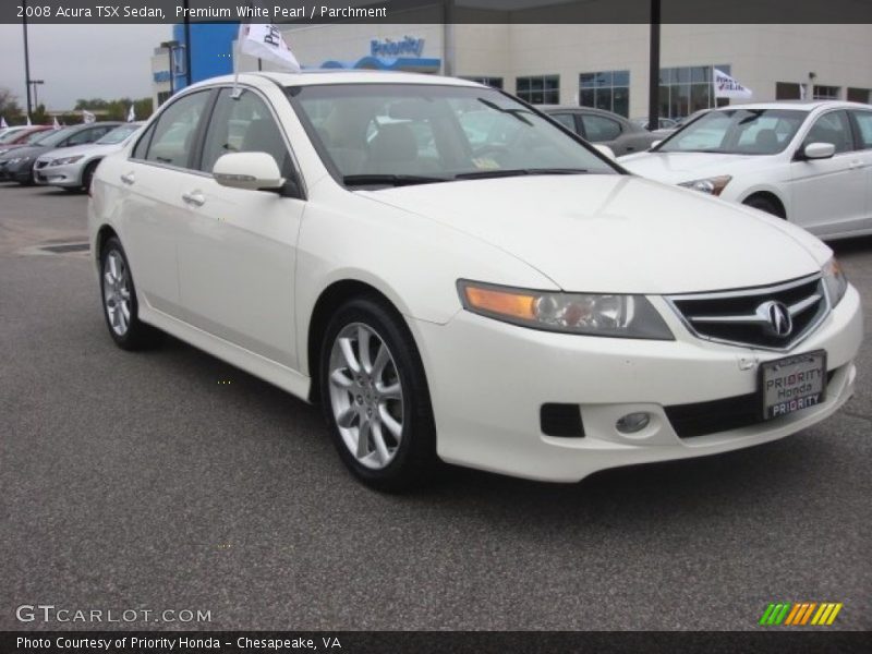 Premium White Pearl / Parchment 2008 Acura TSX Sedan