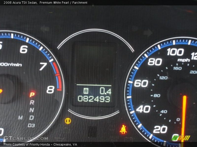 Premium White Pearl / Parchment 2008 Acura TSX Sedan