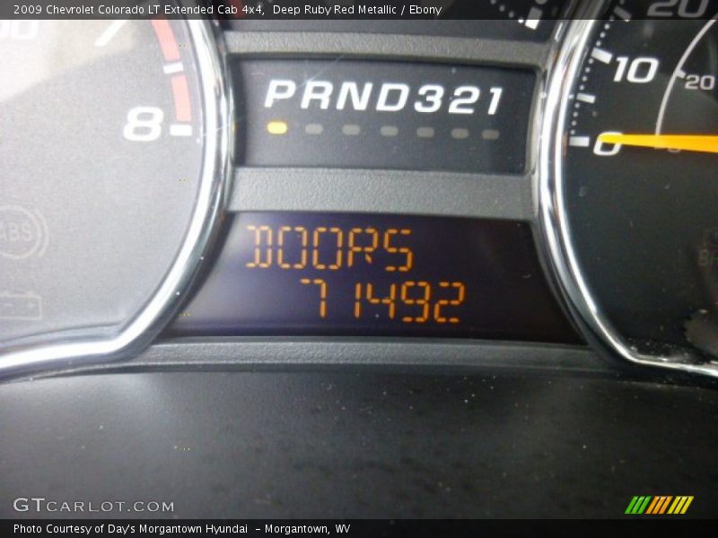 Deep Ruby Red Metallic / Ebony 2009 Chevrolet Colorado LT Extended Cab 4x4