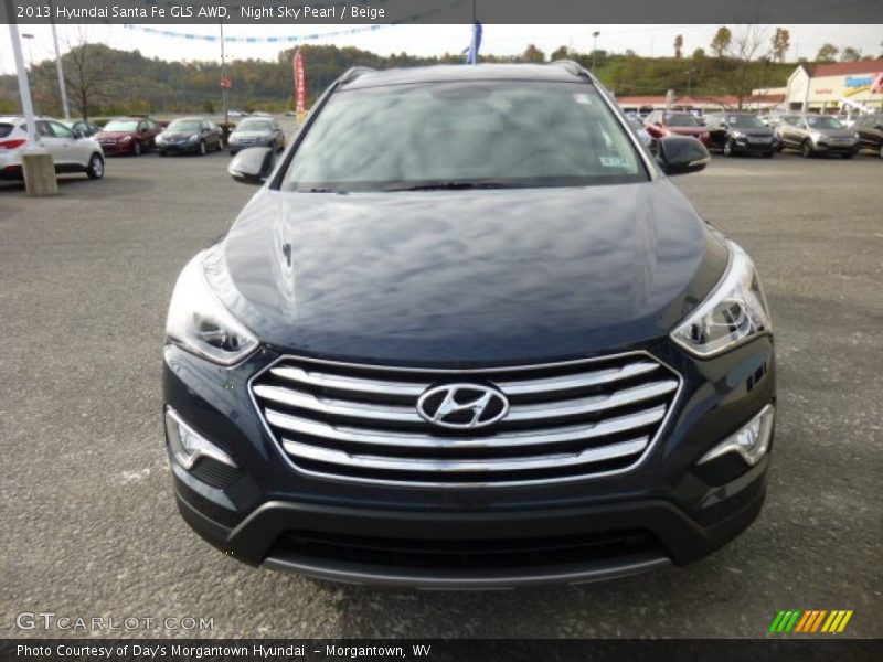 Night Sky Pearl / Beige 2013 Hyundai Santa Fe GLS AWD