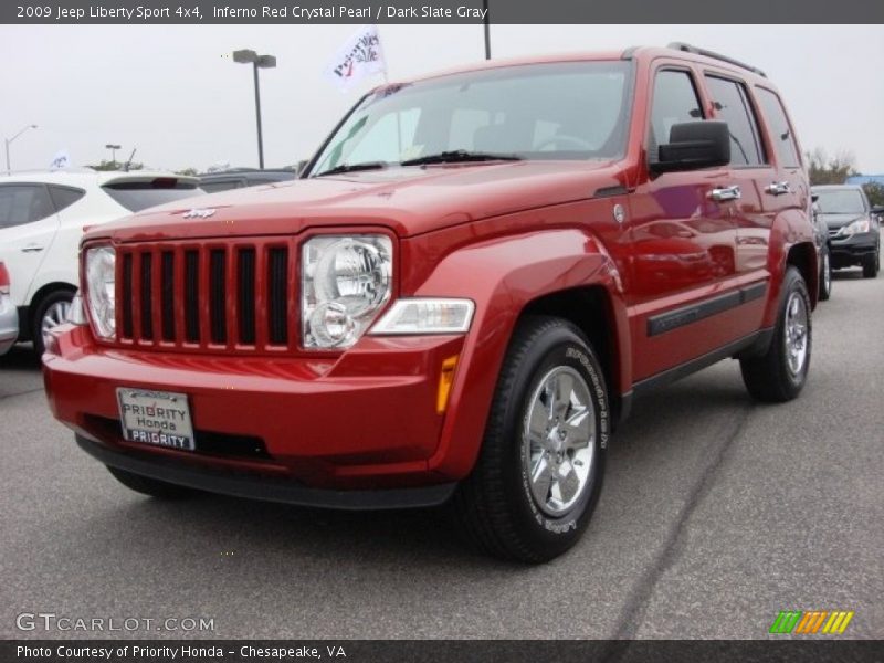 Inferno Red Crystal Pearl / Dark Slate Gray 2009 Jeep Liberty Sport 4x4