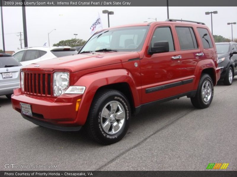 Inferno Red Crystal Pearl / Dark Slate Gray 2009 Jeep Liberty Sport 4x4