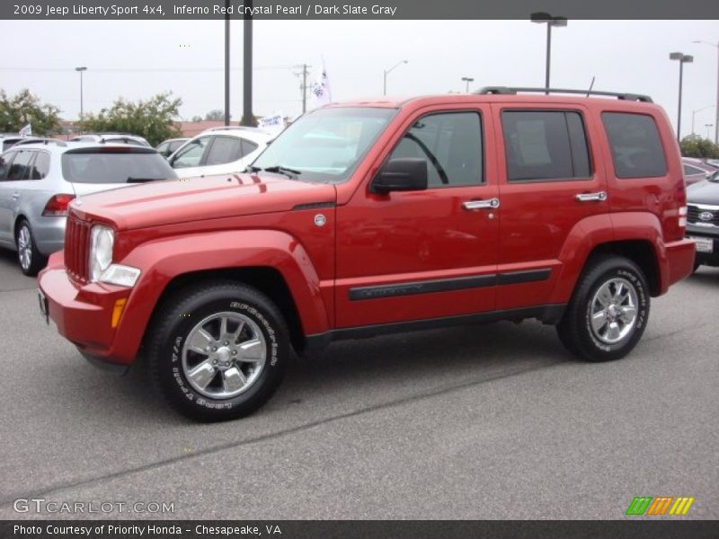 Inferno Red Crystal Pearl / Dark Slate Gray 2009 Jeep Liberty Sport 4x4