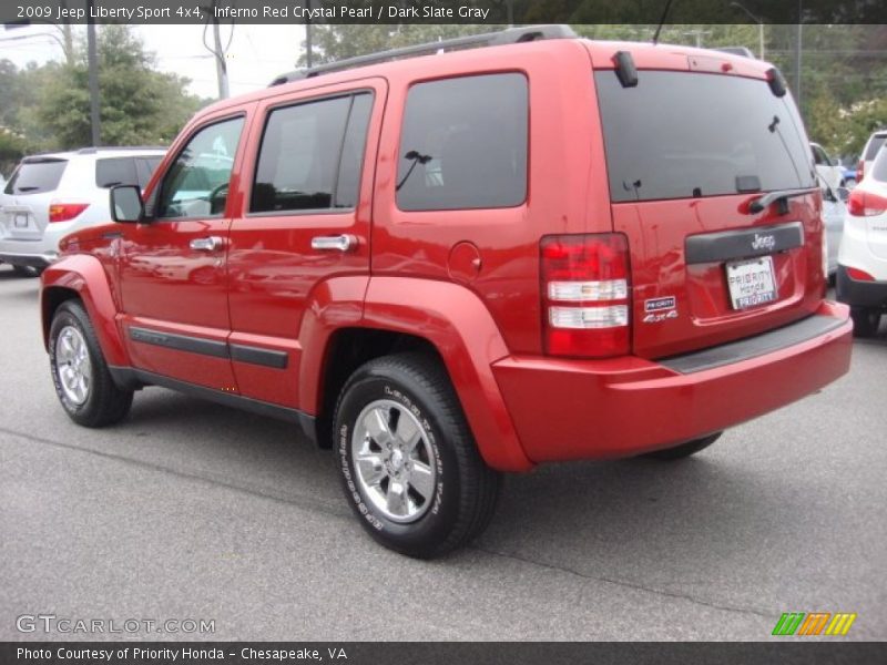 Inferno Red Crystal Pearl / Dark Slate Gray 2009 Jeep Liberty Sport 4x4