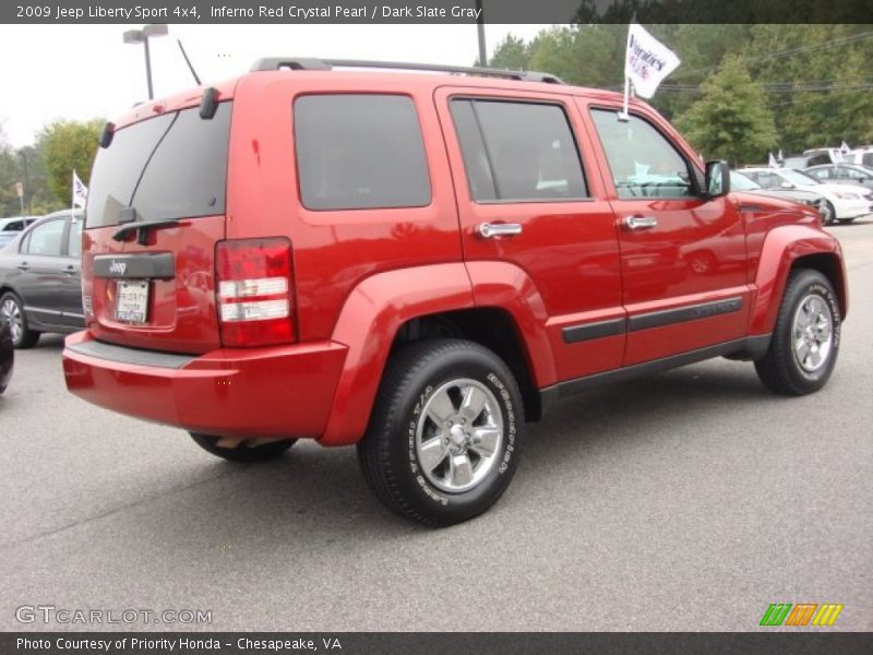 Inferno Red Crystal Pearl / Dark Slate Gray 2009 Jeep Liberty Sport 4x4