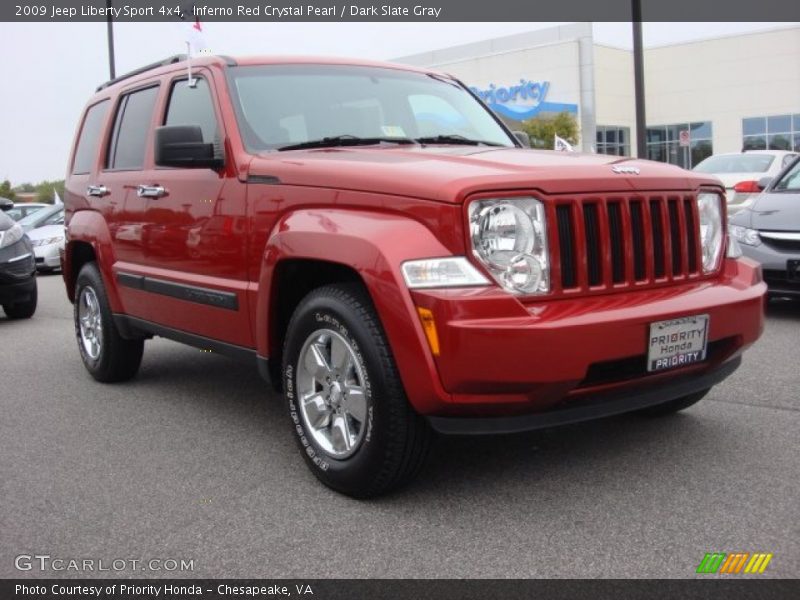 Inferno Red Crystal Pearl / Dark Slate Gray 2009 Jeep Liberty Sport 4x4