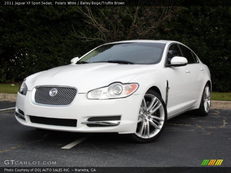 Polaris White / Barley Beige/Truffle Brown 2011 Jaguar XF Sport Sedan