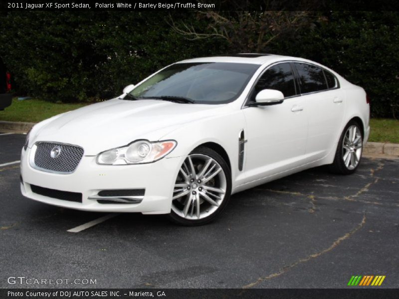Polaris White / Barley Beige/Truffle Brown 2011 Jaguar XF Sport Sedan