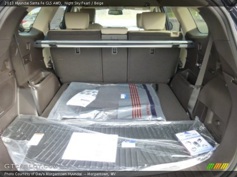 Night Sky Pearl / Beige 2013 Hyundai Santa Fe GLS AWD