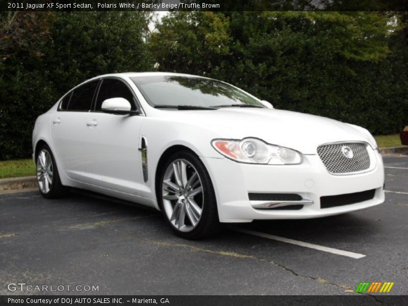 Polaris White / Barley Beige/Truffle Brown 2011 Jaguar XF Sport Sedan